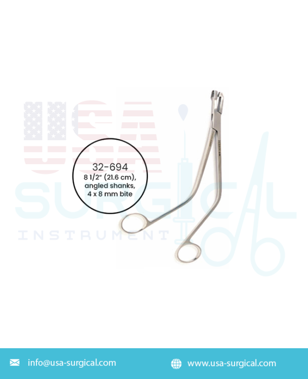 SCHUBERT Uterine Biopsy Forceps, angled shanks, 4 x bite