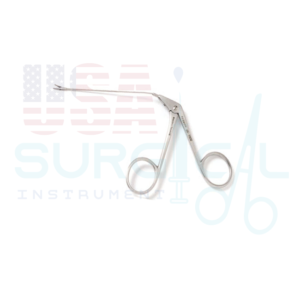 Micro Tubular Shaft Ear Forceps shaft, serrated jaws wide, straight