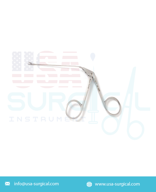 Micro Tubular Shaft Ear Forceps shaft, serrated jaws wide, straight