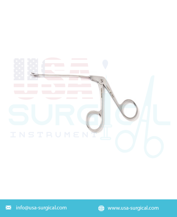 Micro Tubular Shaft Ear Forceps shaft, serrated jaws wide, straight