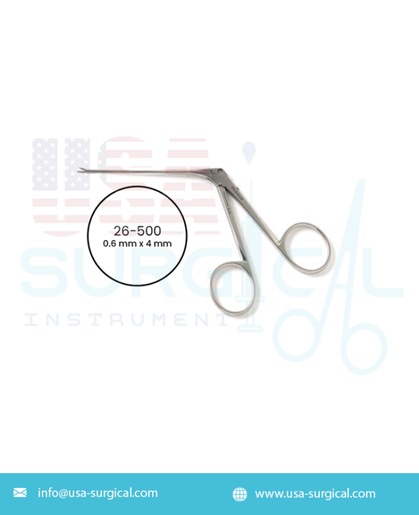 Micro HARTMAN Alligator Ear Forceps shaft, extremely delicate serrated jaws