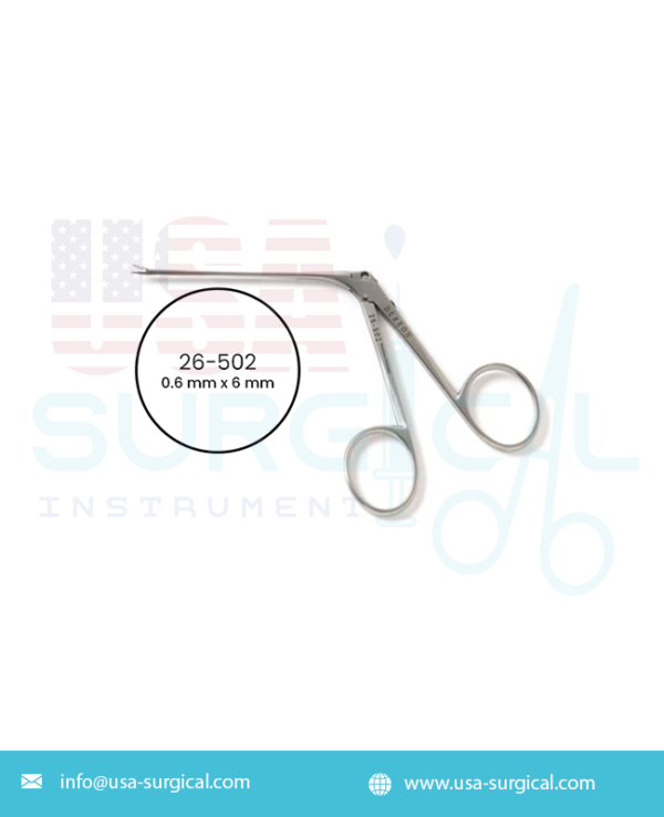 Micro HARTMAN Alligator Ear Forceps shaft, extremely delicate serrated jaws