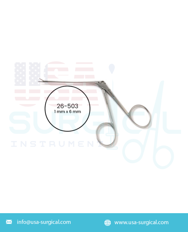 Micro HARTMAN Alligator Ear Forceps shaft, extremely delicate serrated jaws