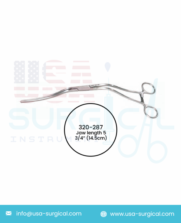 CHERRY Supraceliac Clamp, 60° Handle, Double Curve