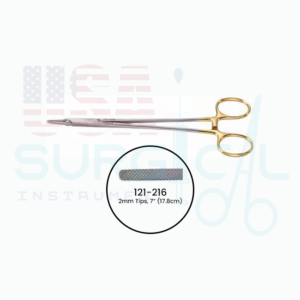 Intracardiac Needle Holders, 4,000 Teeth Per Square Inch, 15 mm TUNGSTEN CARBIDE (TC) Jaws, 2mm Tips,