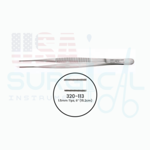 DeBAKEY-DIETRICH Coronary Artery Forceps, Straight, Micro Fine Serrations, 1.5mm Tips,