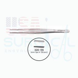 COOLEY Forceps, Straight, 2mm Tips,