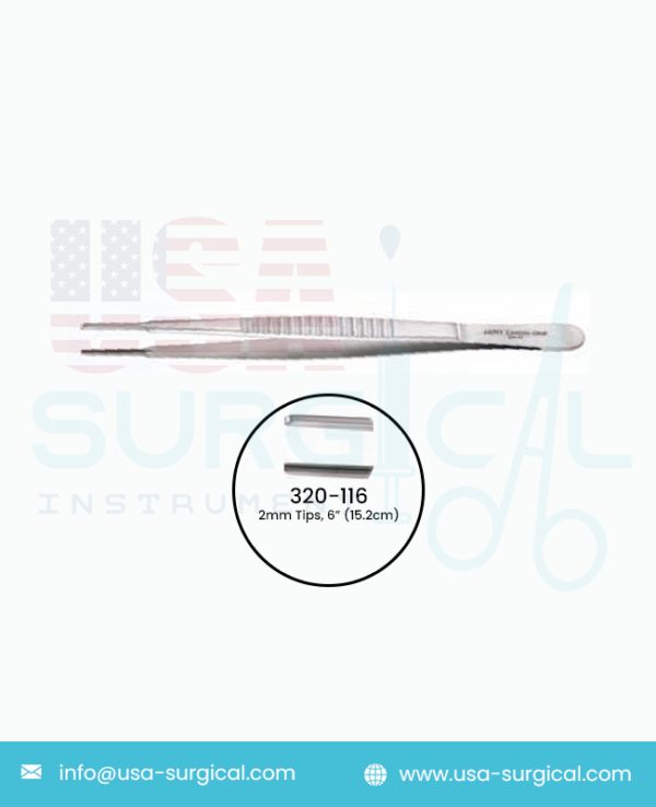 COOLEY Forceps, Straight, 2mm Tips,