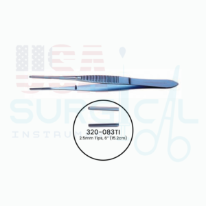 DeBAKEY Forceps, Titanium, Straight, 2.5mm Tips