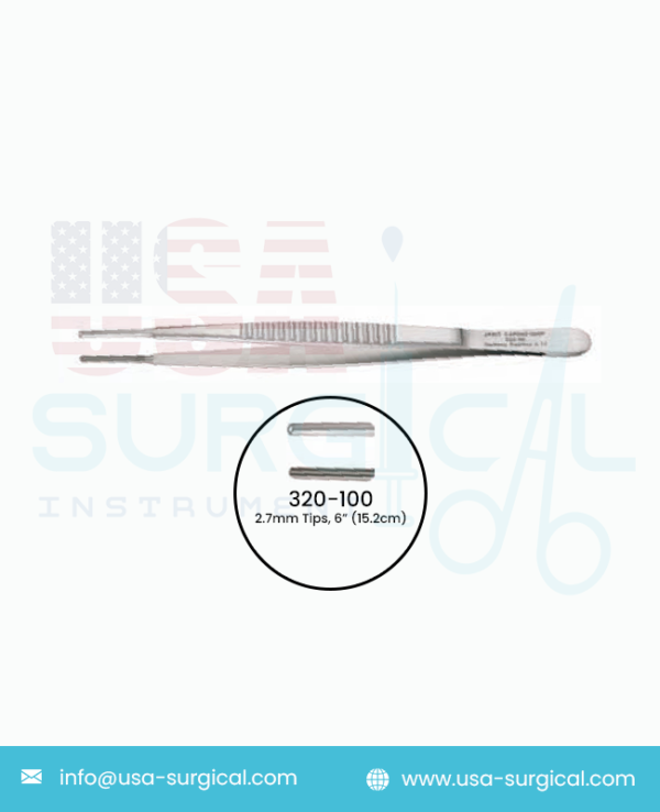 DeBAKEY Forceps, Straight, 2.7mm Tips