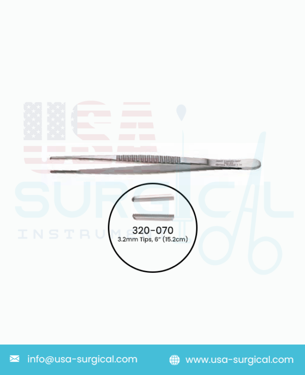 DeBAKEY Forceps, Straight, 3.2mm Tips