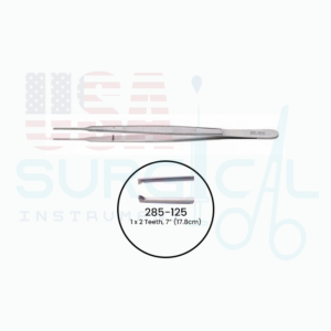 GERALD Forceps, Straight, Narrow Tips, 1 x 2 Teeth