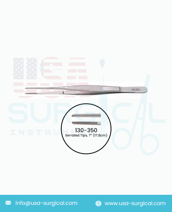 POTTS-SMITH Dressing Forceps, Serrated Tips