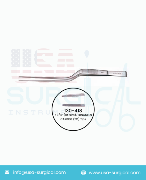 CUSHING Dressing Forceps, Square Dissecting End, Bayonet Handle