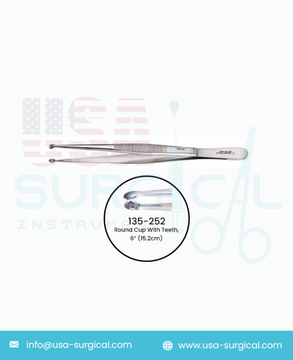 SELMAN Tissue Forceps, Round Cup With Teeth