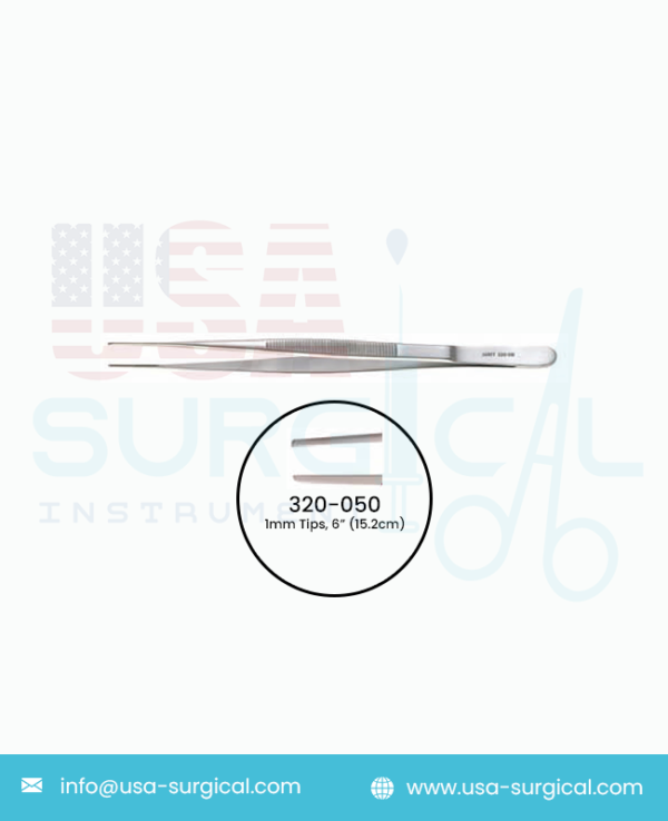 DeBAKEY-DIETRICH Vascular Tissue Forceps, Straight, Delicate 1mm Tips