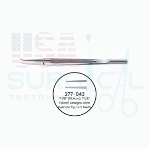 Microsurgical Forceps, Round Handle, With Platform Tips, 7 1/8” (18.4cm), 7 1/4” (18.4cm)