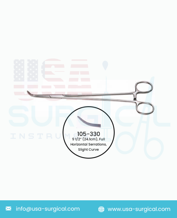 COLLER Forceps, 9 1/2” (24.1cm), Full Horizontal Serrations