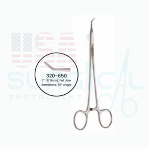 BAILEY Forceps, Very Fine Jaw, 7” (17.8cm), Full Jaw Serrations