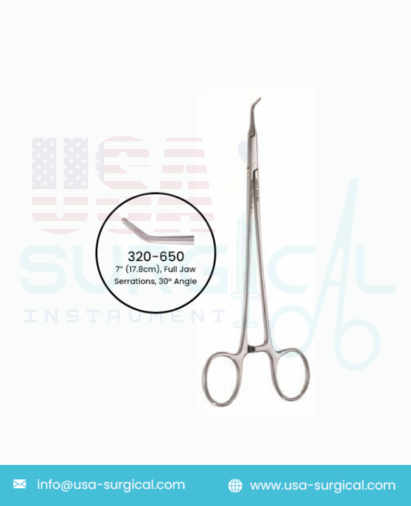 BAILEY Forceps, Very Fine Jaw, 7” (17.8cm), Full Jaw Serrations