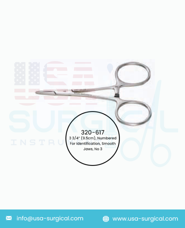 "CASTANEDA Suture Tag Forceps, 3 3/4” (9.5cm), Numbered for Identification, Smooth Jaws"