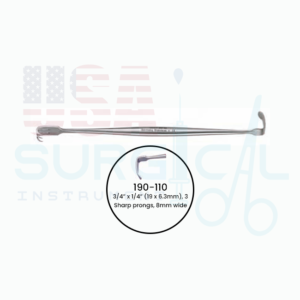 SENN Retractors, 6 1/4” (15.9cm), Double-Ended, Solid Blade 3/4” x 1/4” (19 x 6.3mm)