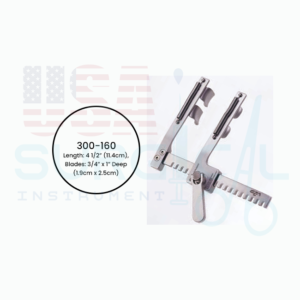 ANKENEY Sternal Retractor, Child, Aluminum Arms with Stainless Steel Rack