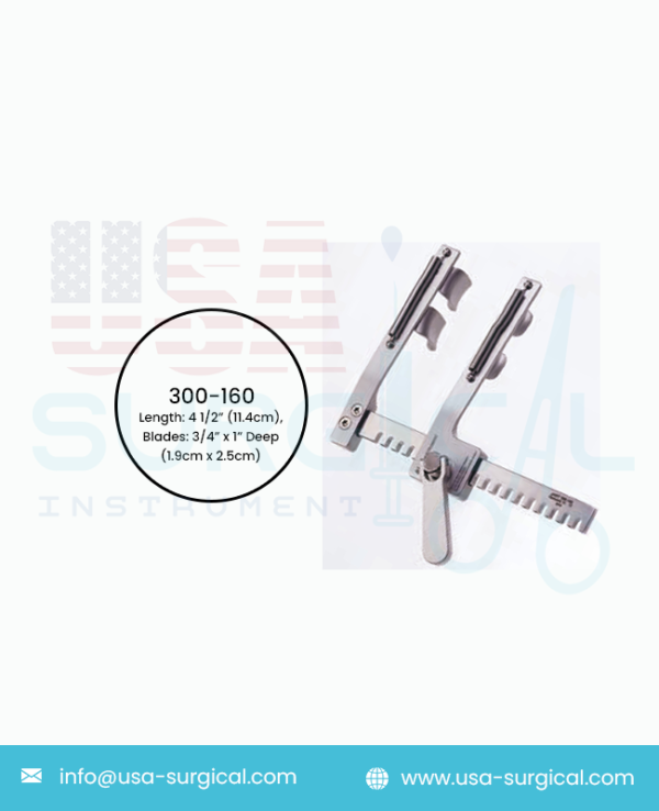 ANKENEY Sternal Retractor, Child, Aluminum Arms with Stainless Steel Rack