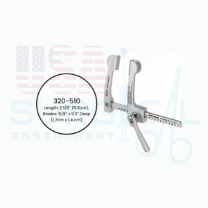 COOLEY Neonatal Sternal Retractor, Arms and Blades Aluminum, Ratchet Bar Stainless Steel