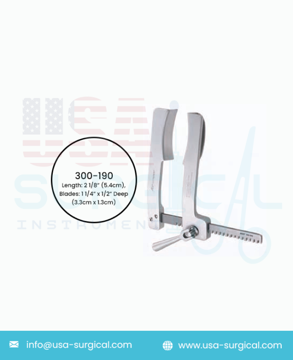 CASTANEDA Sternal Retractor, Arms and Blades Aluminum, Ratchet Bar Stainless Steel