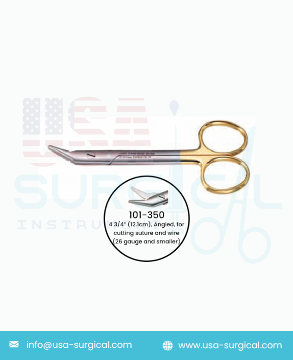 WIRE Suture Scissors, CARB-EDGE Jaws, 4 3/4” (12.1cm)