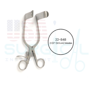 RIGBY Vaginal Retractor, with grip lock. For use outside Graves or Pederson Vaginal Speculums