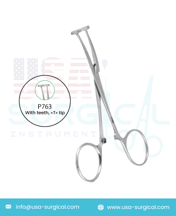 Martel, Strong haemostatic forceps, With teeth, «T» tip