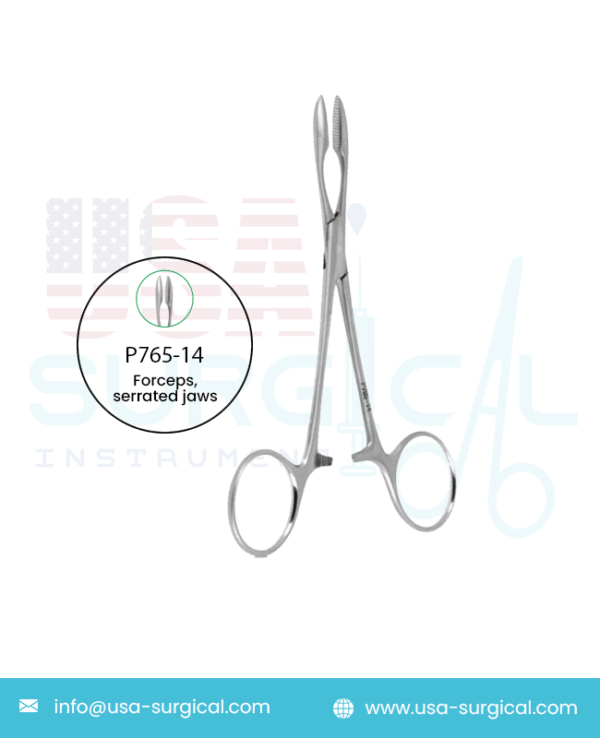 Péan, Strong haemostatic forceps, Forceps, serrated jaws