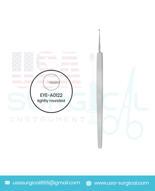 Foreign Body Spud, Ellis, lightly curved and rounded tip