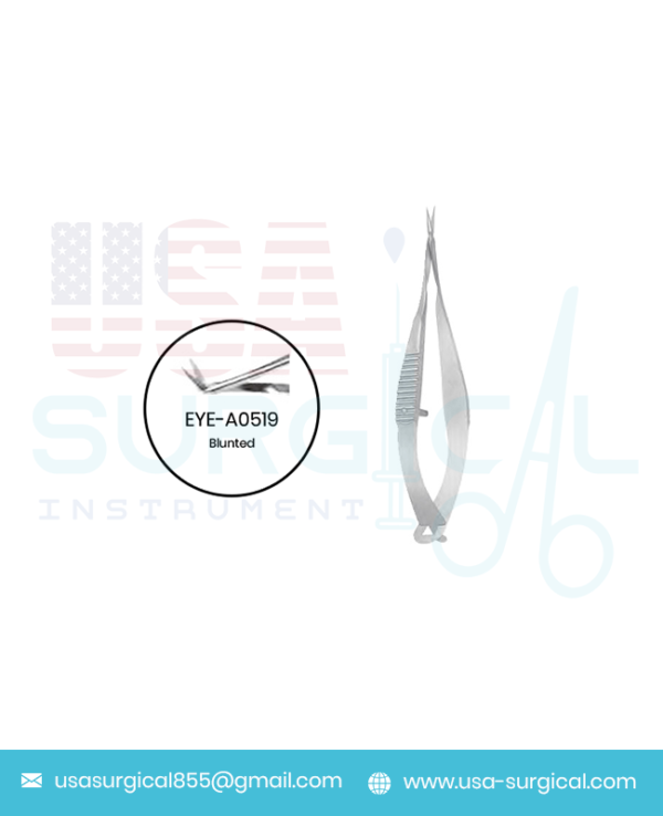 Capsulotomy Scissors Holland DALK Scissors 4.5mm angled blades, blunted tips