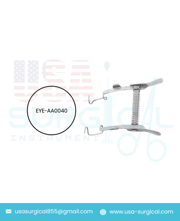 Mellinger Eye Speculum self retaining For unobstructed access to the cataract incision with phaco or I/A tip, 15mm blades