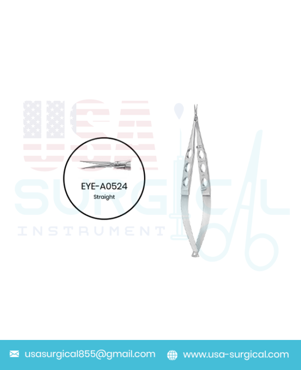 Capsulotomy Scissors -Vannas 10mm extra thin long blades, sharp tips, -Vannas, straight