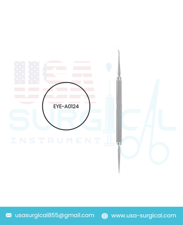 Wills Eye Hospital Foreign Body Spud & Burr delicate curved spud on one end and small burr for rust ring removal on opposite end