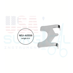 "PRIME Mid-Facial Osteotomy Retractor Plate Uniquely and exclusively fashioned to function with PRIME Transoral Instrument Set (50-1670), especially Tongue Retractor Blades (50-1692 and 15-1653) and Retractor Body (50-1651). For surgery of middle and upper clivus and transpalatal incisions. Retracts soft and hard palate from skull as tongue blade retracts hard palate downward."