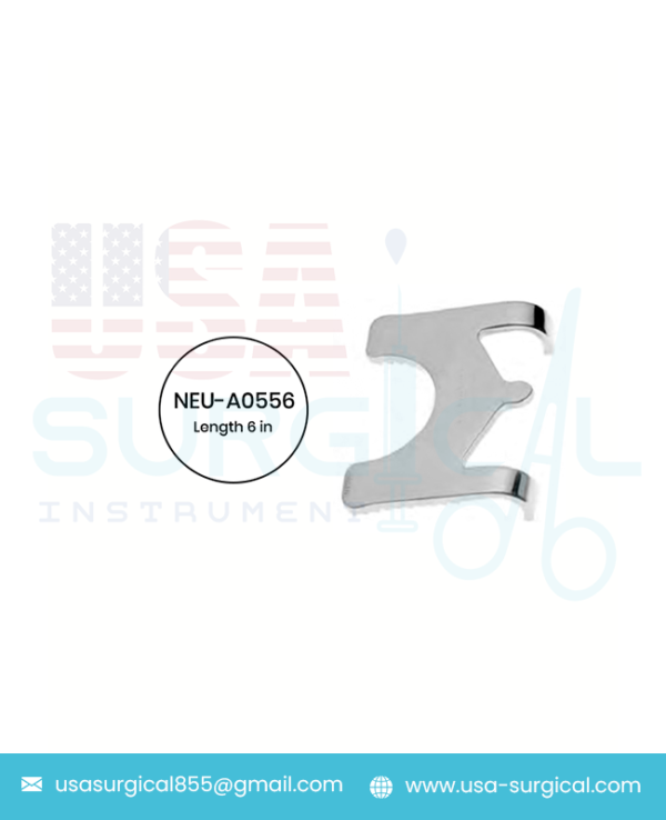 "PRIME Mid-Facial Osteotomy Retractor Plate Uniquely and exclusively fashioned to function with PRIME Transoral Instrument Set (50-1670), especially Tongue Retractor Blades (50-1692 and 15-1653) and Retractor Body (50-1651). For surgery of middle and upper clivus and transpalatal incisions. Retracts soft and hard palate from skull as tongue blade retracts hard palate downward."