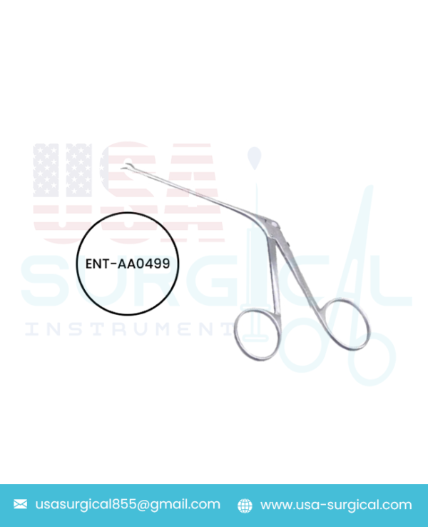 Hough CRURA Stapedectomy Forceps 3 mm Blade, Smooth 5 mm Jaws, Shaft 75 mm, Length 9 1⁄2 in 240 mm