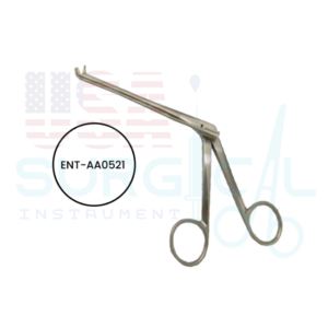 Weil-Blakesley Nasal Forceps Upturned 45°, Fenestrated Oval Cups, 43 ⁄8 in (110 mm) Shaft, w/Suction, Length 7 1⁄2 in 190 mm