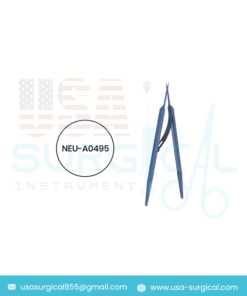 Micro Needle Holder Curved, Titanium, Extra Fine, Tip Width 0.5 mm, Length 6 in 155 mm