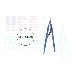 Micro Needle Holder Curved, Titanium, Extra Fine, Tip Width 0.5 mm, Length 6 in 155 mm