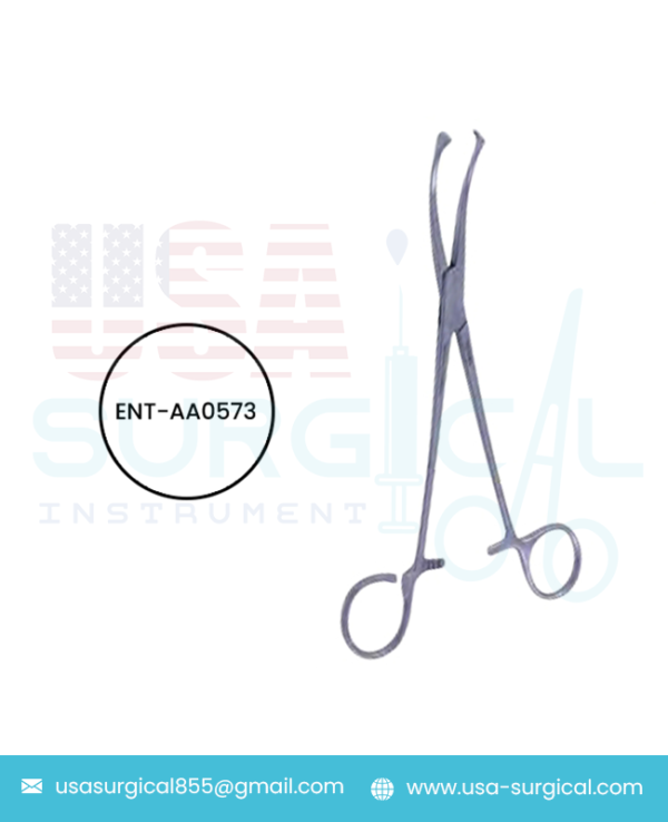 Allis-Coakley Tonsil Forceps One Open Ring Handle, Length 7 1⁄2 in 192 mm