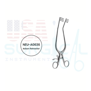 Adson Retractor Total Opening 5 in (127 mm), Shank Angle 65°