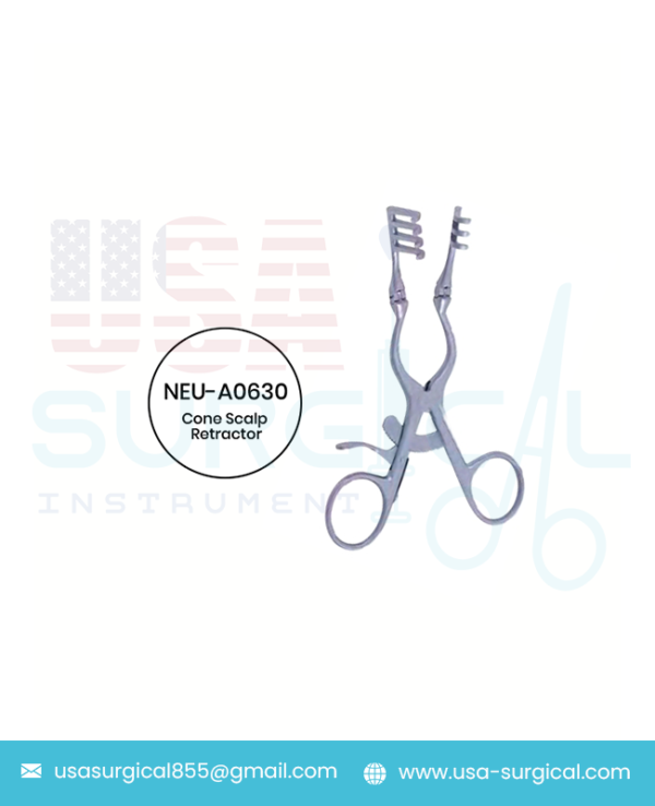 "Cone Scalp Retractor Self-Retaining with Hinged Arms"